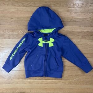 Under Armour Toddler Boys Full Zip Up Sweatshirt, Shirt, Sz 4T, Blue, Athleisure